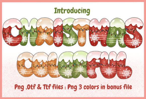 Christmas Colorful Font for Festive Web Design