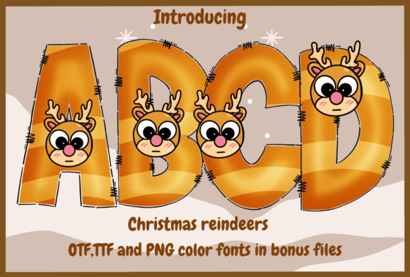 Christmas Reindeers: A Festive Font for Editorial Design