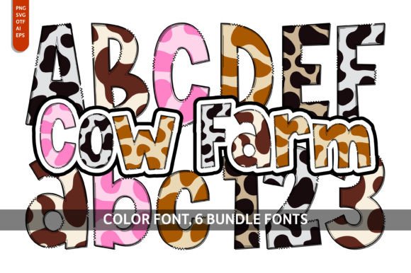 Cow Farm Bundle: A Playful Font for Digital Creativity