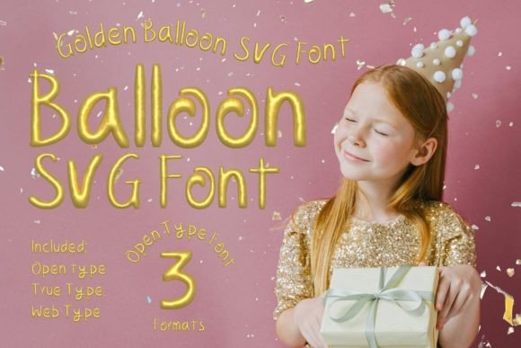 Golden Balloon Font: A Touch of Elegance for Your Brand