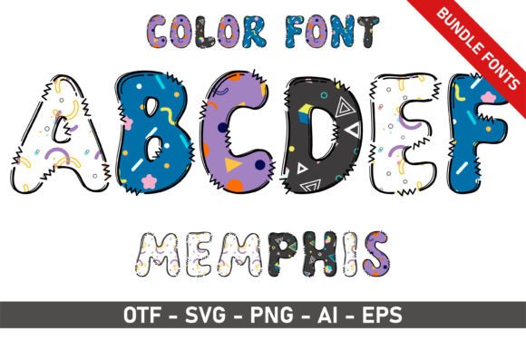 Memphis Bundle: A Playful Font for Editorial Creativity