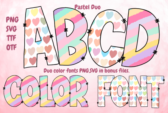 Pastel Duo: A Color Font for Vibrant Digital Design