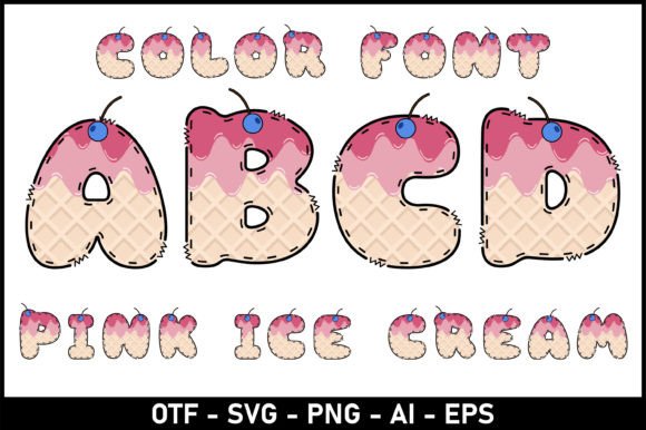 Pink Ice Cream: A Playful Font for Digital Branding