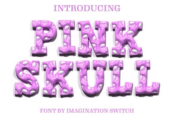 Pink Skull 3d: A Font That Speaks in Color